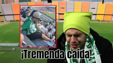 Además de golpearse fuertemente, se le cayó la comida que llevaba en sus manos. FOTOS DE EL HERALDO