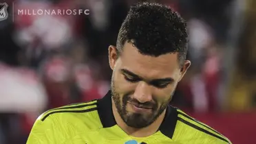 Álvaro Montero. Foto de Montero de Millonarios FC en X @MillosFCoficial.