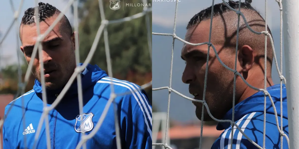 Álvaro Montero. Foto de Montero de Millonarios FC en X @MillosFCoficial