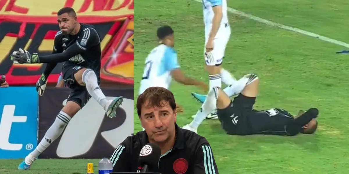 Álvaro Montero tendido sobre el terreno de juego