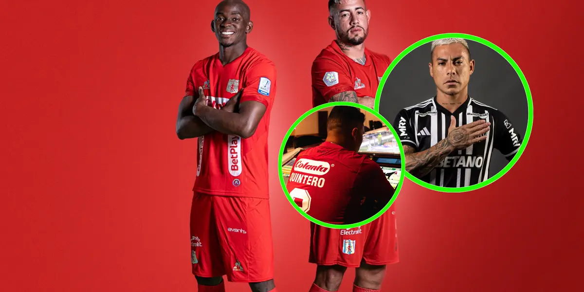 América de Cali, Juan Fernando Quintero y Eduardo Vargas Foto: América y Captura de Libertadores