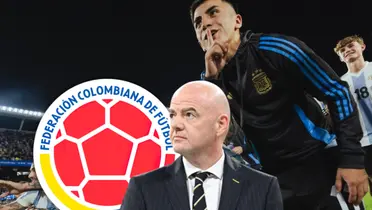 Argentina en problemas, la FIFA ayudaría a la Selección Colombia por esta razón Foto: AFA, Escudoteca y FIFA