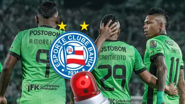 Atlético Nacional y los serios problemas que tiene ante Bahía Foto: Nacionaloficial, Pexels y Escudoteca