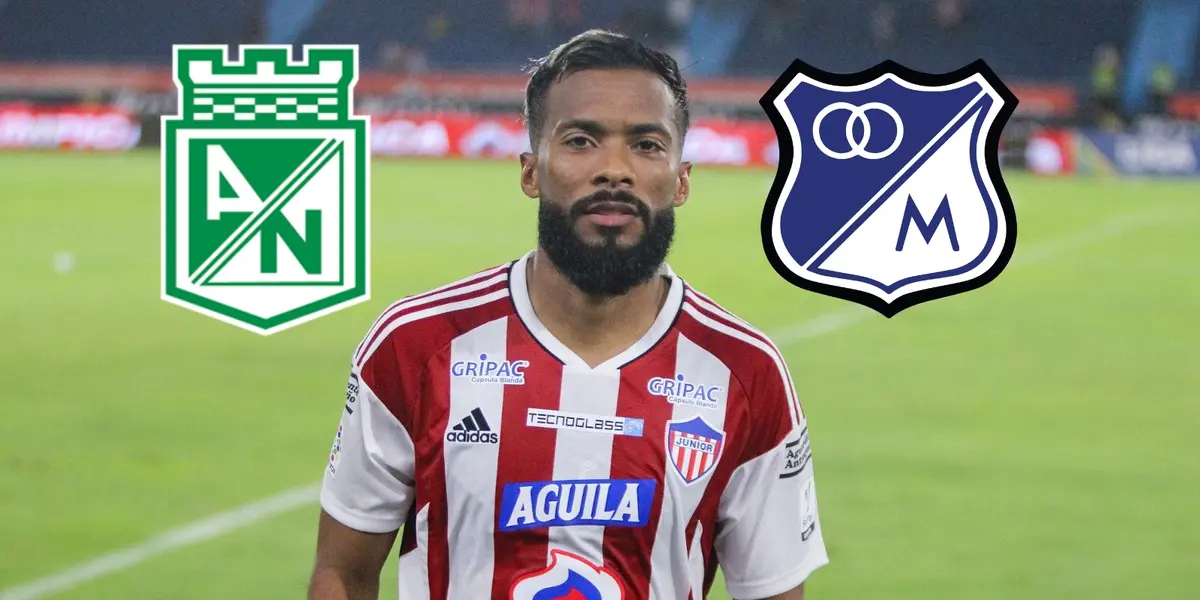 Cariaco González con la camiseta de Junior FC