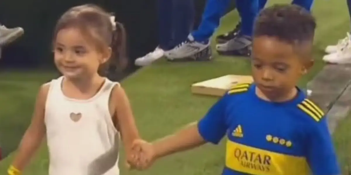 Con tan solo tres años de edad, Derek fue protagonista en los festejos del equipo.