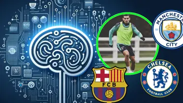 Daniel Muñoz Foto: IA, Crystal Palace y Escudoteca