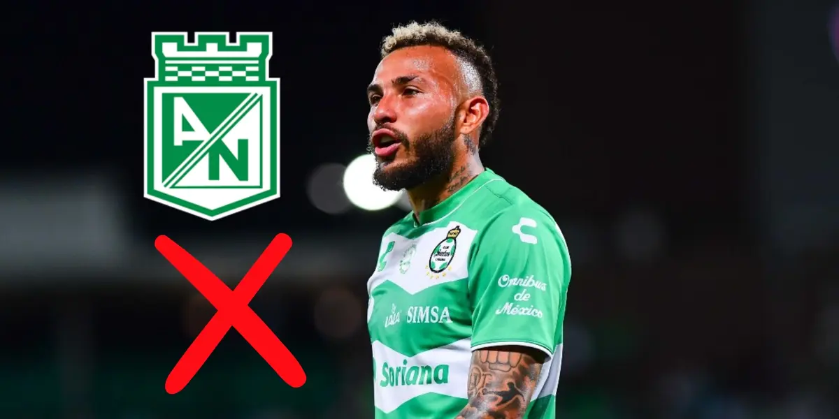 Duván Vergara jugando con el Santos Laguna de México