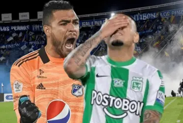 El arquero tuvo un duelo particular con el volante durante una de las finales más importantes del fútbol colombiano.