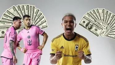 El Cucho Hernández con la camiseta del Columbus Crew