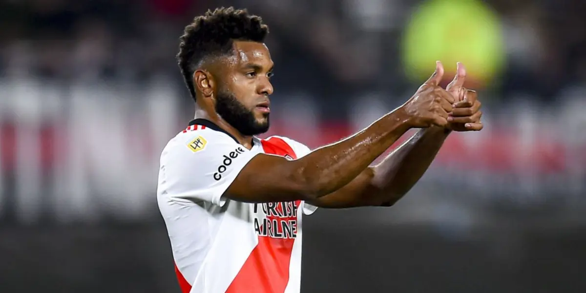 El delantero colombiano de River Plate mantiene una cifra que lo deja bien ubicado en comparación con los otros delanteros del equipo.