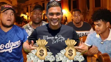 El delantero compartió el momento en sus redes. Foto de fondo tomada de Canal 1 y de Teo de Futbolred.