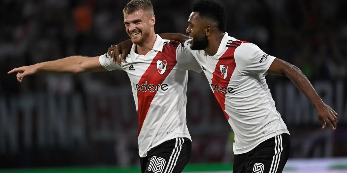 El delantero cordobés abrió el marcador para la goleada del equipo de Buenos Aires y sigue con una racha positiva en el club.