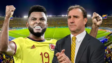 El delantero dio una muestra de carácter. Foto de fondo tomada de El Heraldo, de Borja de Goal y de Lorenzo de Gol Caracol.