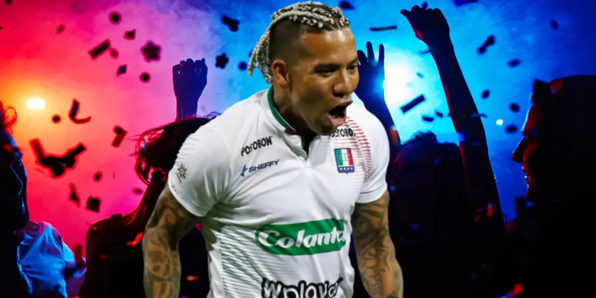 El delantero está a punto de lograr algo histórico para todo el fútbol colombiano. Foto de fondo tomada de Freepik y de Dayro de Infobae