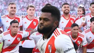 El delantero está en duda para el ‘Superclásico’. Fondo tomada de Onefootball y de Borja de Comutricolor.