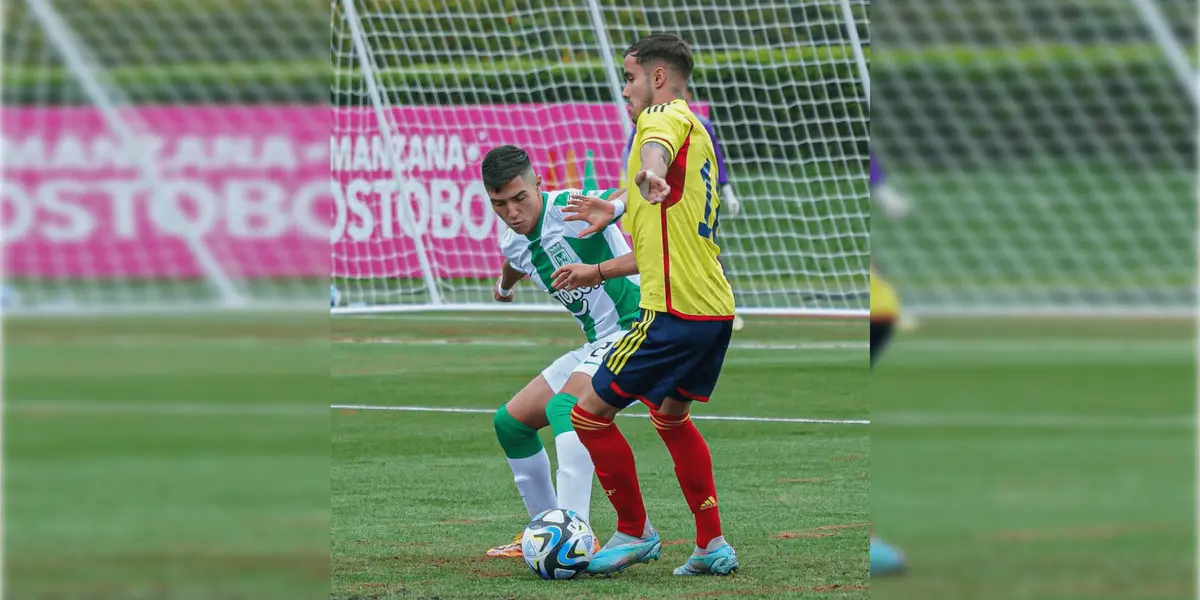 El delantero perteneciente a Atlético Nacional le marcó a su club, pero de la categoría juvenil.