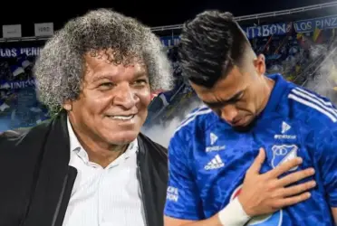 El delantero se notó bastante afectado luego de la eliminación de Millonarios.