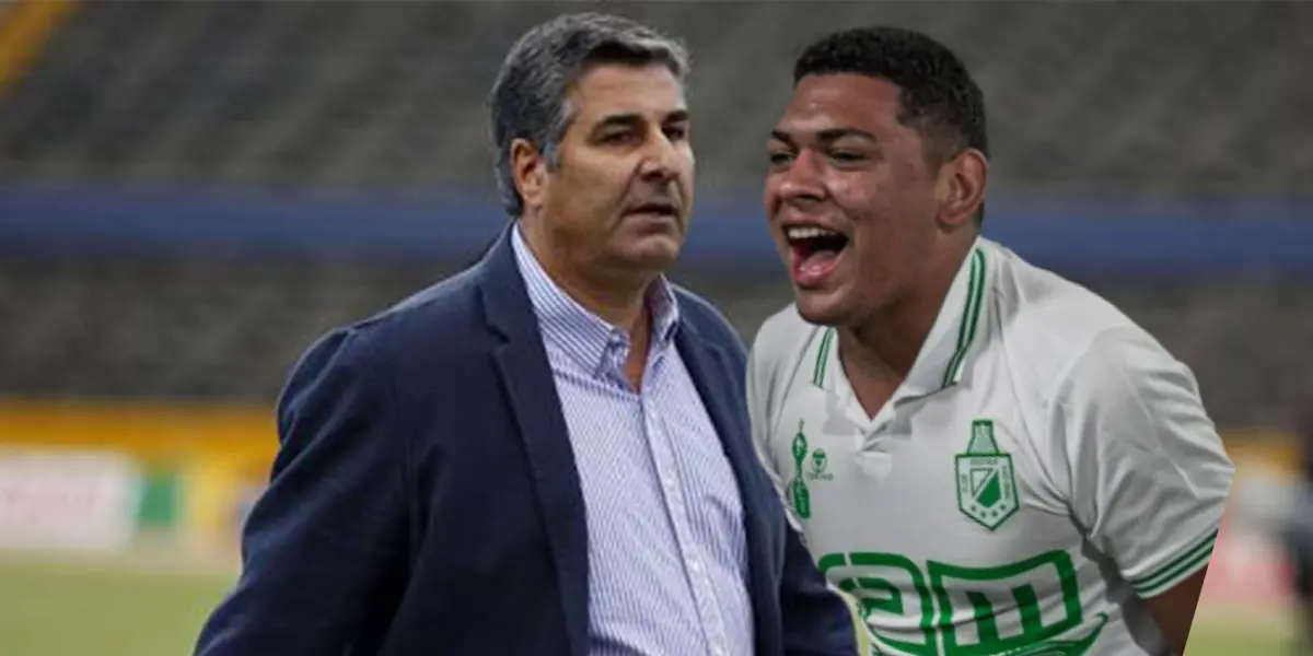 El entrenador antioqueño es querido por los hinchas. Foto de fondo tomada de Minuto30 y de hincha de Caracol.