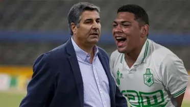 El entrenador antioqueño es querido por los hinchas. Foto de fondo tomada de Minuto30 y de hincha de Caracol.