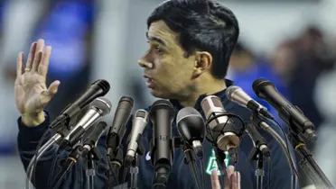 El entrenador de Nacional fue interrogado por la prensa. Foto tomada de El Colombiano.