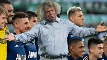 El estratega samario subió el tono cuando uno de sus dirigidos quiso ser chistoso. Foto de Millonarios tomada de El Pulzo y de Gamero de Dimayor