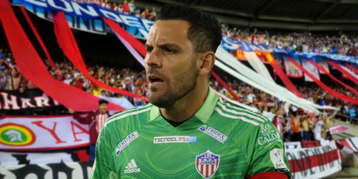 El exarquero uruguayo sorprendió a todos los hinchas de Junior en la final de ida.