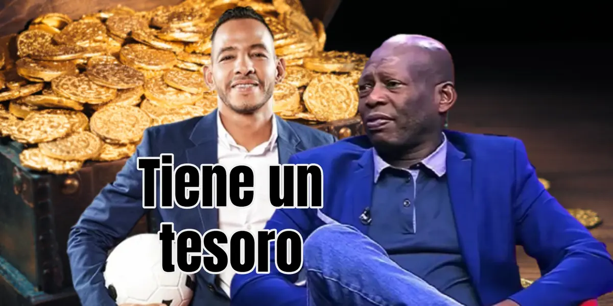 El exdelantero colombiano tiene dos tesoros. Foto de fondo tomada de Diario Femenino, de Medida de RCN y del Tino de ESPN.