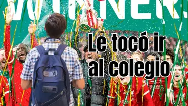 El futbolista tuvo que festejar con mesura. Foto de fondo tomada de Sqala TV y de estudiante de Freepik.