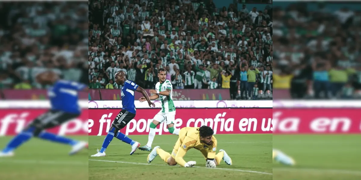 El guardameta protagonizó una gran atajada al delantero antioqueño.