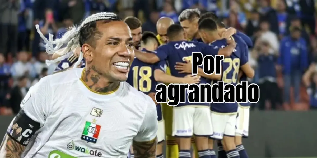 El jugador creía que eran tres puntos fáciles. Foto de fondo tomada de Win y de Dayro de RCN.