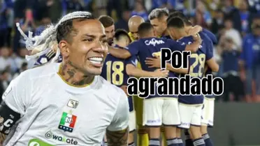 El jugador creía que eran tres puntos fáciles. Foto de fondo tomada de Win y de Dayro de RCN.