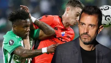 El periodista comentó sobre el gol de los paraguayos. Foto de fondo tomada de Futbolred y de Giralt de LinkedIn.