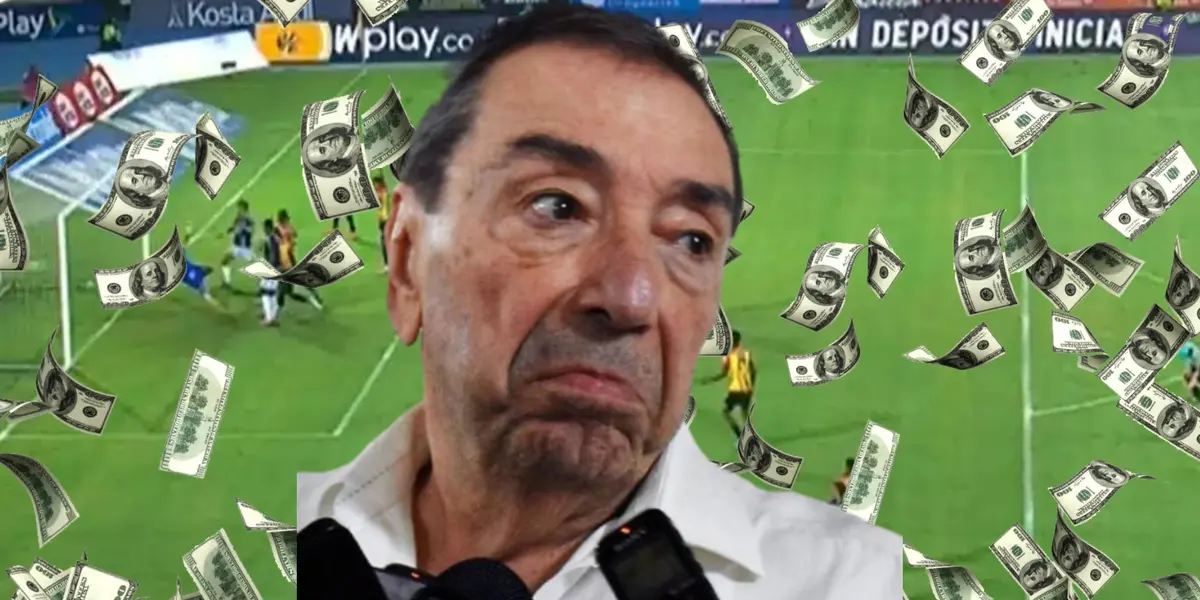 El ‘Tiburón’ empató con un gol polémico. Captura tomada de Win y foto de Fuad de AS Colombia.