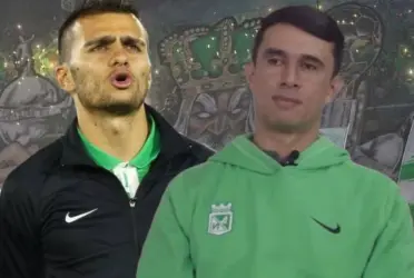 El volante asistió a la rueda de prensa junto a su técnico.