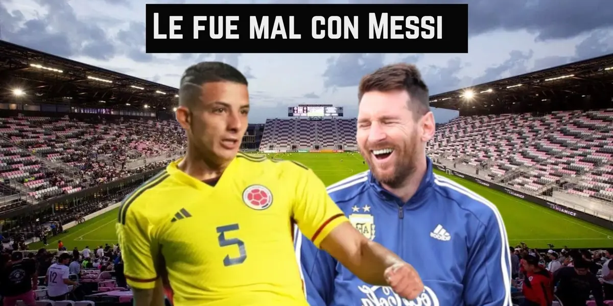 El volante colombiano con un futuro prometedor pasó un mal momento con la magia del argentino.