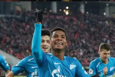 El volante colombiano fue titular en la victoria del Zenit sobre el Spartak Moscú.