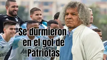 El volante se durmió en la marca. Foto de fondo tomada de Publimetro y de Gamero de Caracol.