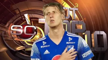 El zaguero de Millonarios tuvo una chance inmejorable para adelantar a su equipo.