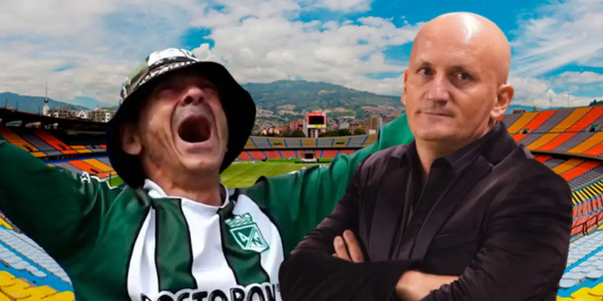 En Nacional está ilusionados con su llegada. Foto de fondo tomada de Telemedellín, de Repetto de Primicias e hincha de El Colombiano.