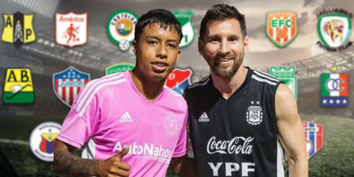 Felipe Valencia y Lionel Messi.