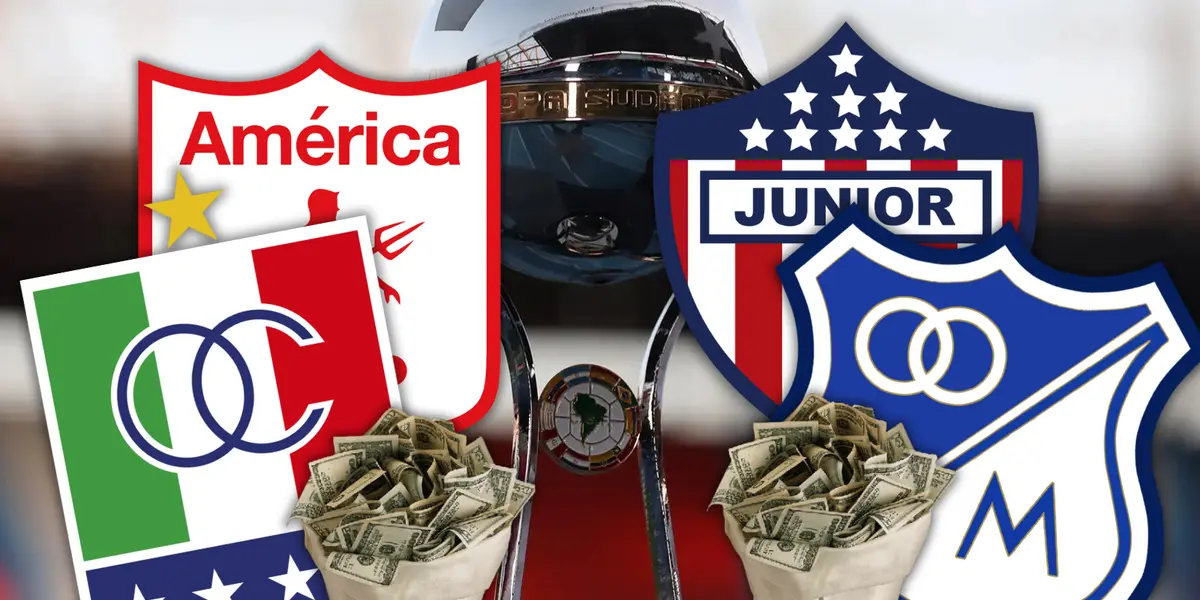 Fútbol Colombiano y Copa Sudamericana Foto: Conmebol, Escudoteca y Pexels