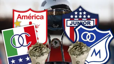 Fútbol Colombiano y Copa Sudamericana Foto: Conmebol, Escudoteca y Pexels