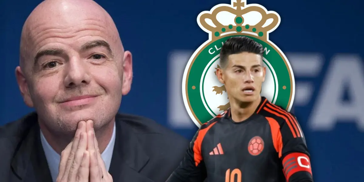 Gianni Infantino y una nueva esperanza a James Rodríguez por el Mundial de Clubes Foto: FIFA, FCF y Escudoteca