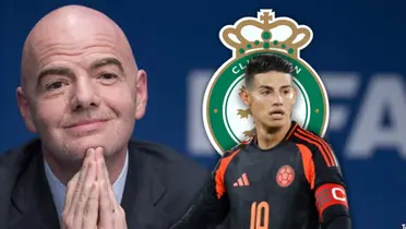 Gianni Infantino y una nueva esperanza a James Rodríguez por el Mundial de Clubes Foto: FIFA, FCF y Escudoteca