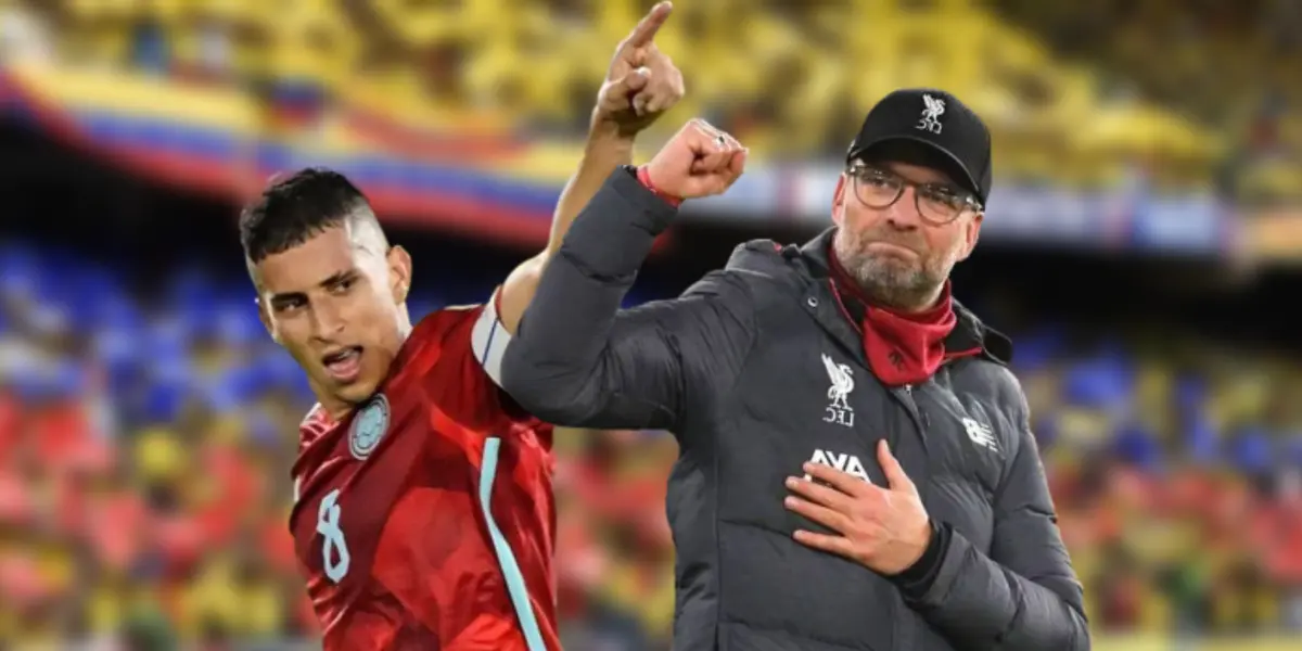 Gustavo Puerta y Jürgen Klopp.