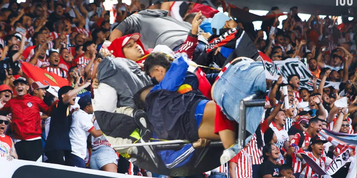 Hinchas de Junior. Foto: redes de Junior.