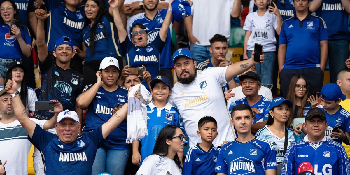 Hinchas de Millonarios. Foto: redes de Millonarios