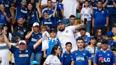 Hinchas de Millonarios. Foto: redes de Millonarios