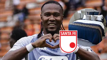 Hugo Rodallega Foto: Independiente Santa Fe, Escudoteca y Pexels