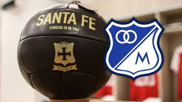 Independiente Santa Fe vs Millonarios Foto: Independiente Santa Fe y Escudoteca